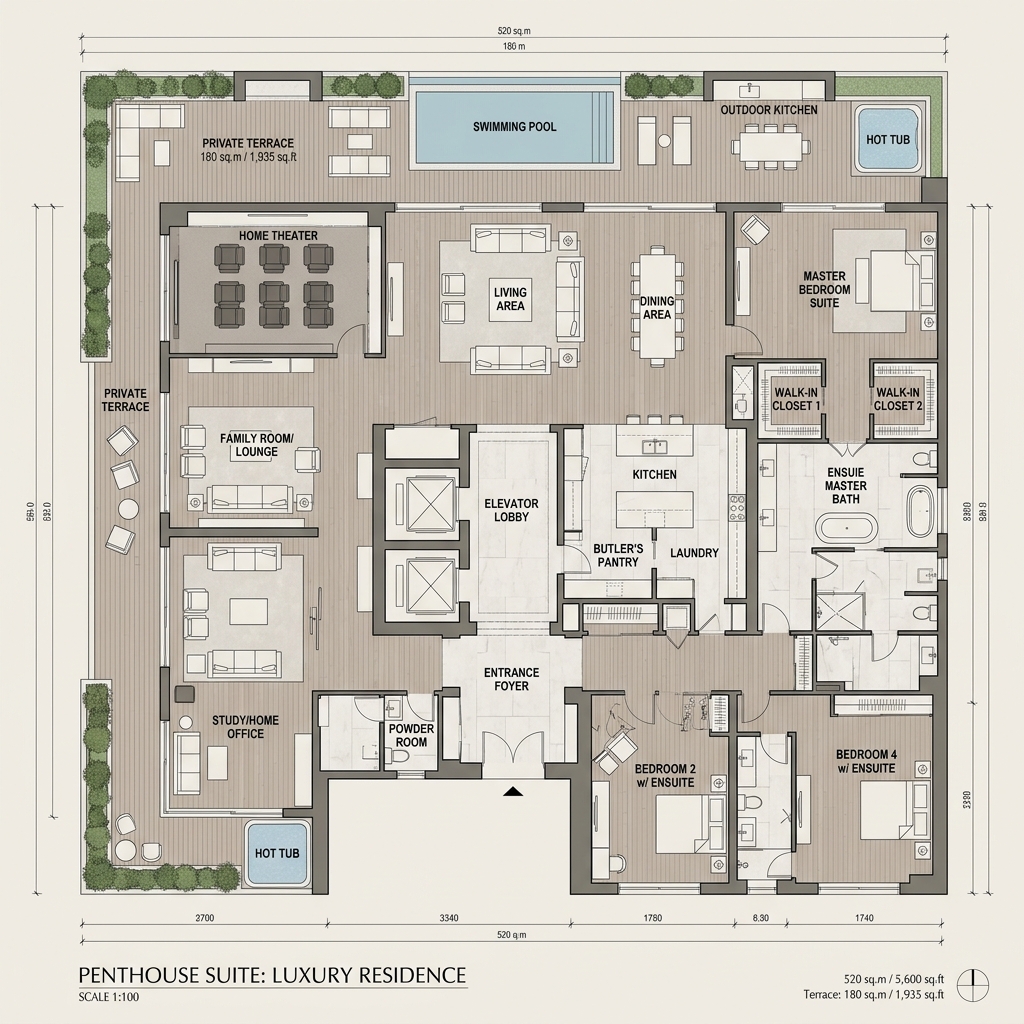 4 BHK Floor Plan